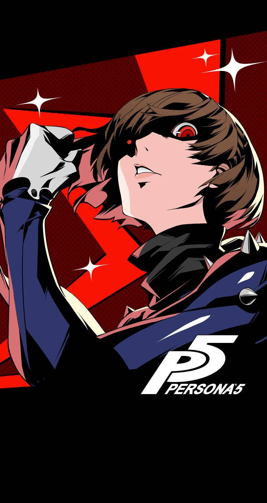 Glaring Goro Akechi Persona 5 Phone Wallpaper