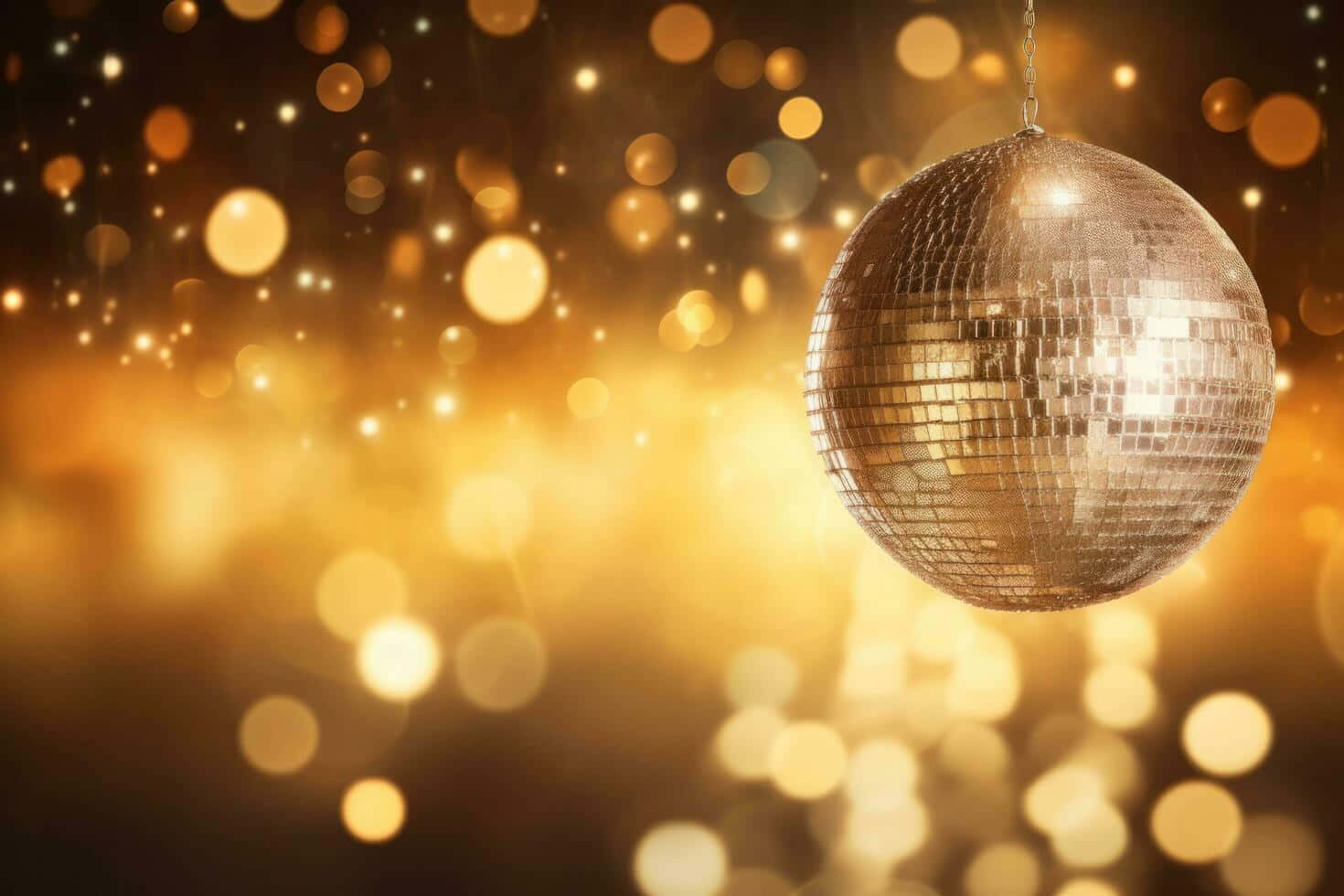 Glowing Disco Ball Bokeh Background Wallpaper