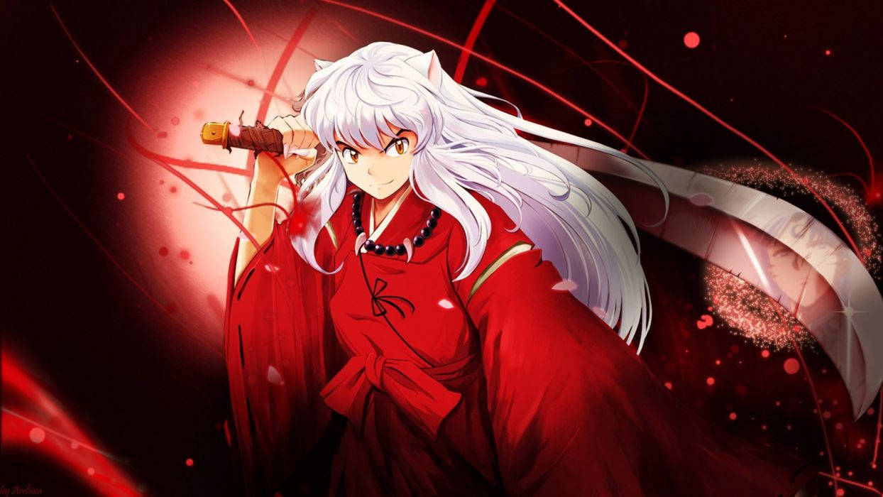 Glowing Red Inuyasha Wallpaper