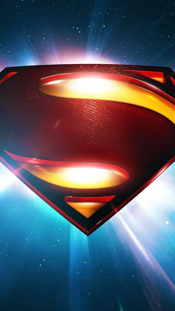 Glowing Superman Iphone Wallpaper