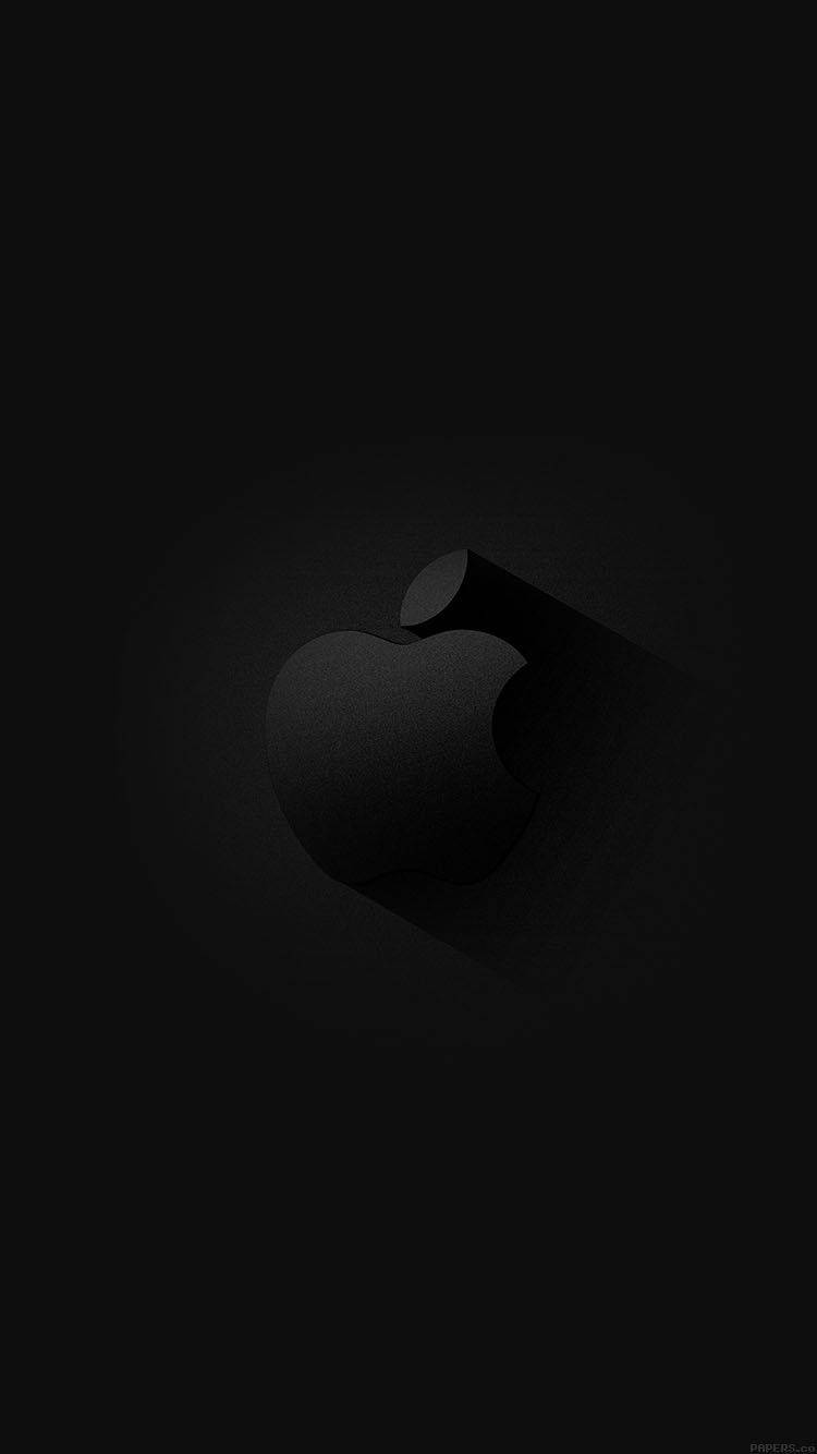 Go Dark With The Sleek Apple Logo Wallpaper