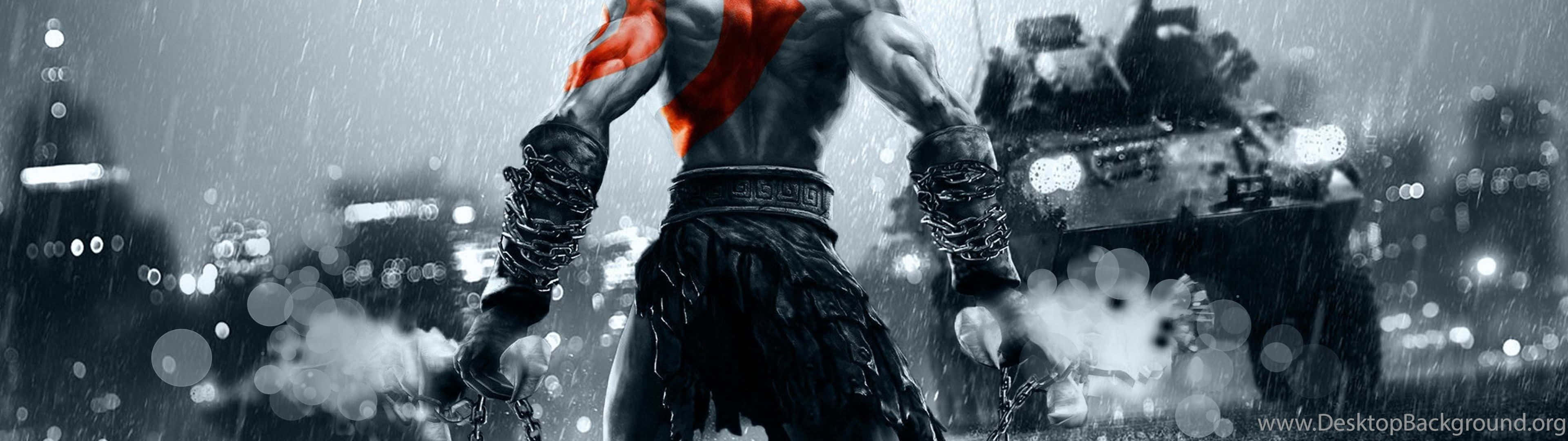 God Of War 3840 X 1080 Gaming Wallpaper