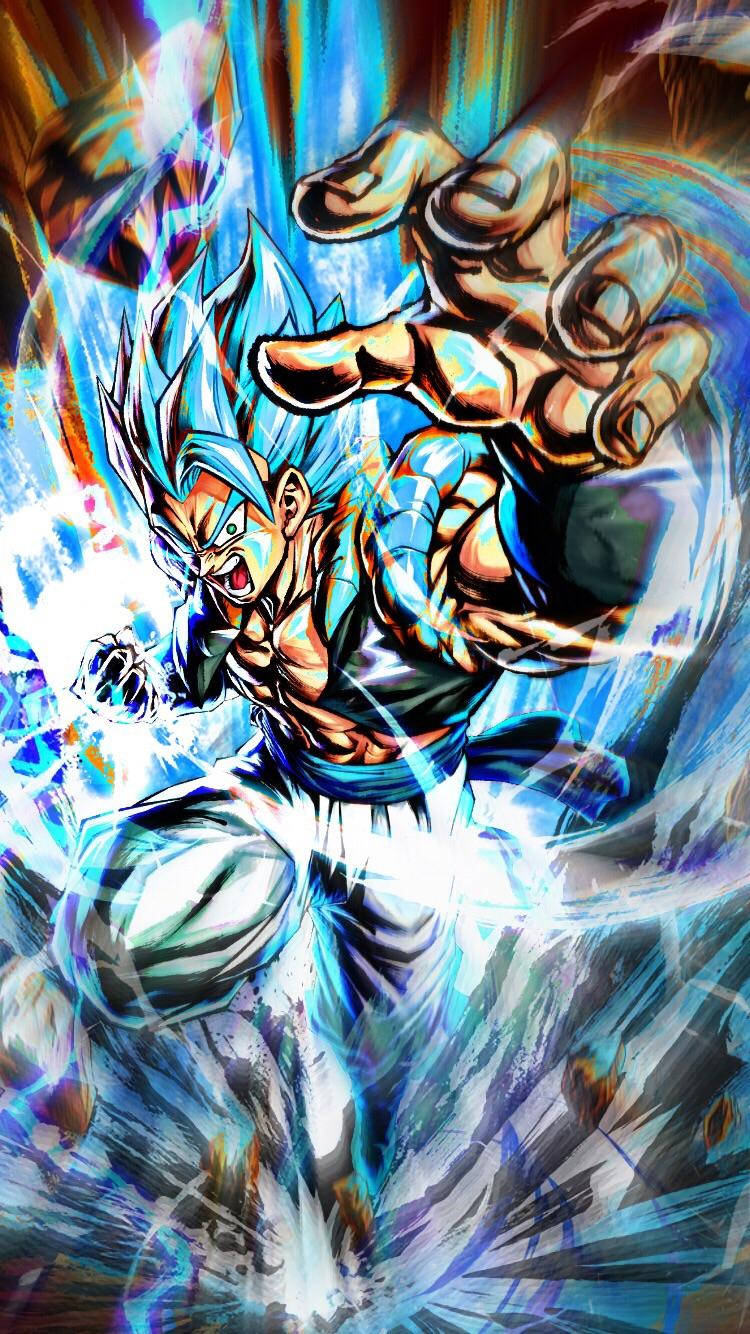 Gogeta Blue, The Legendary Fusion Of Super Saiyans Goku And Vegeta. Wallpaper