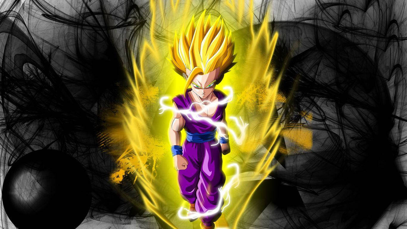 Gohan In Super Saiyan 2 Charged Up Wallpaper