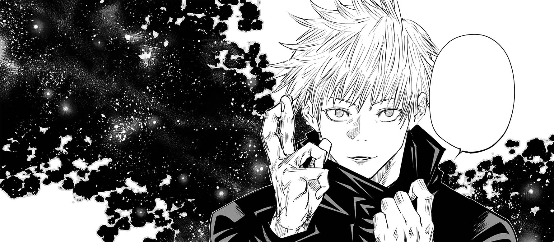 Gojo Satoru Stands Triumphant In Jujutsu Kaisen Wallpaper