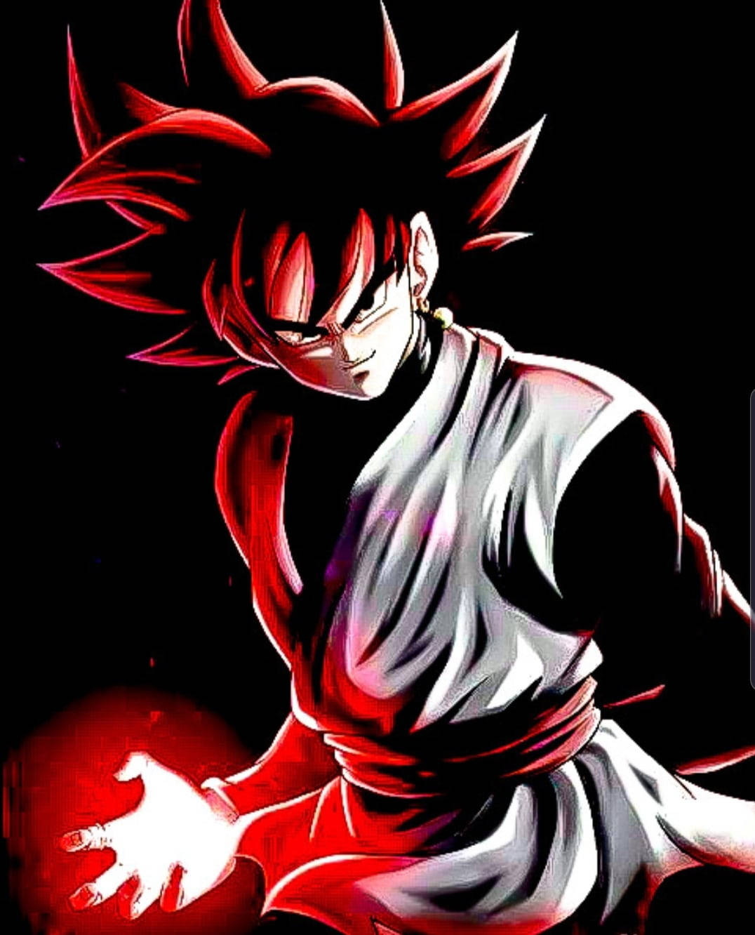 Goku Black Pfp With Burning Ember Wallpaper