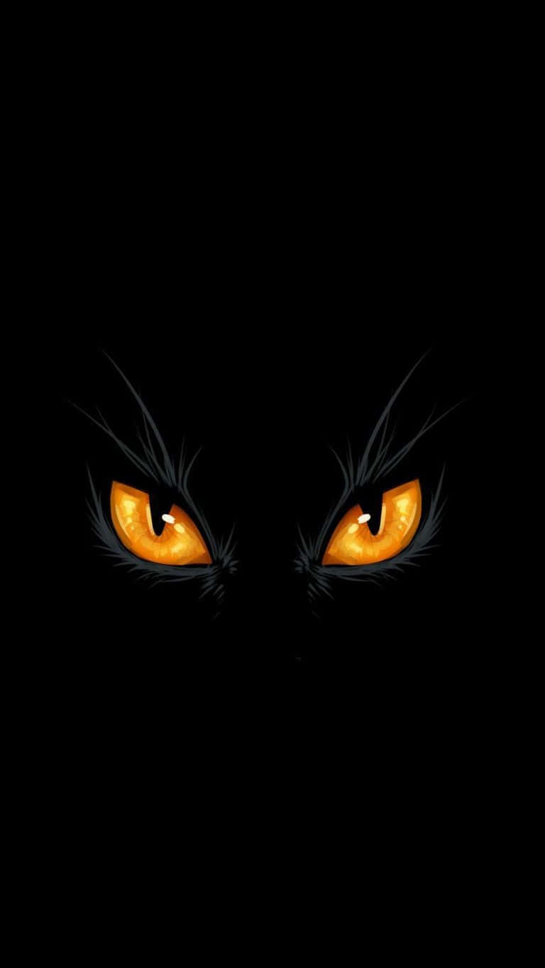 Gold Cat Eyes Graphic Art Wallpaper