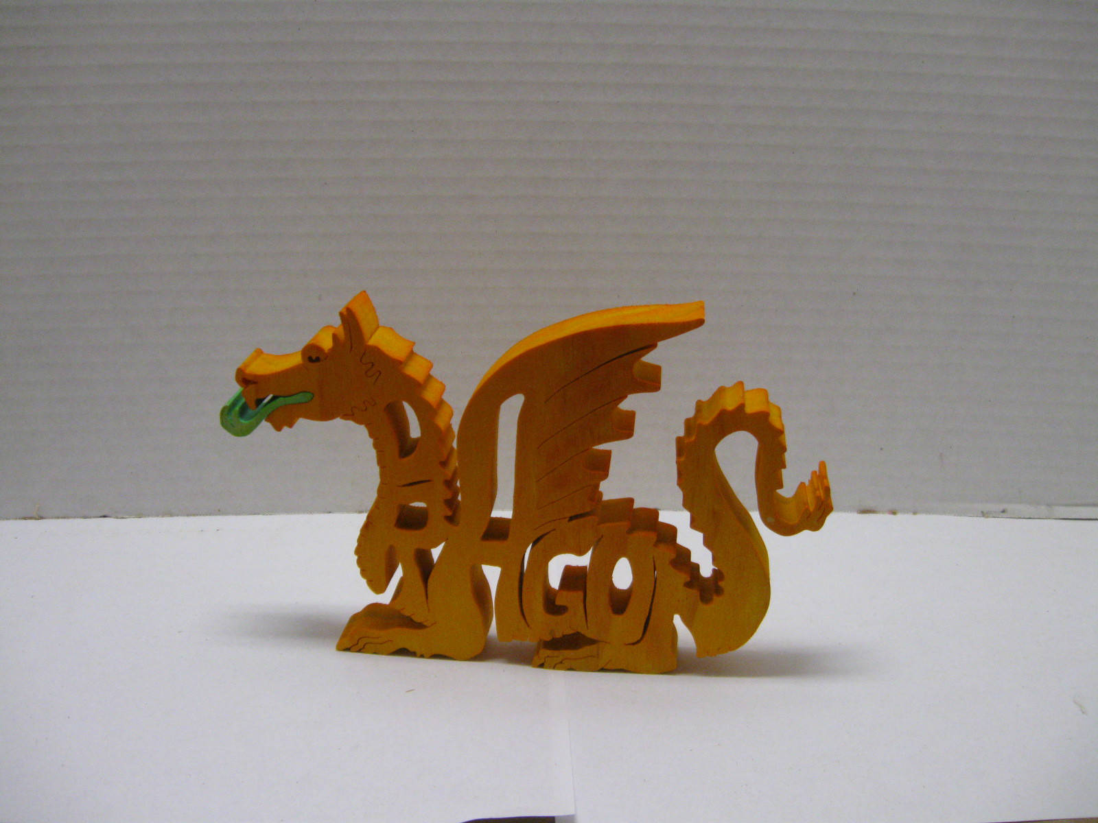 Gold Dragon Wood Craft Wallpaper