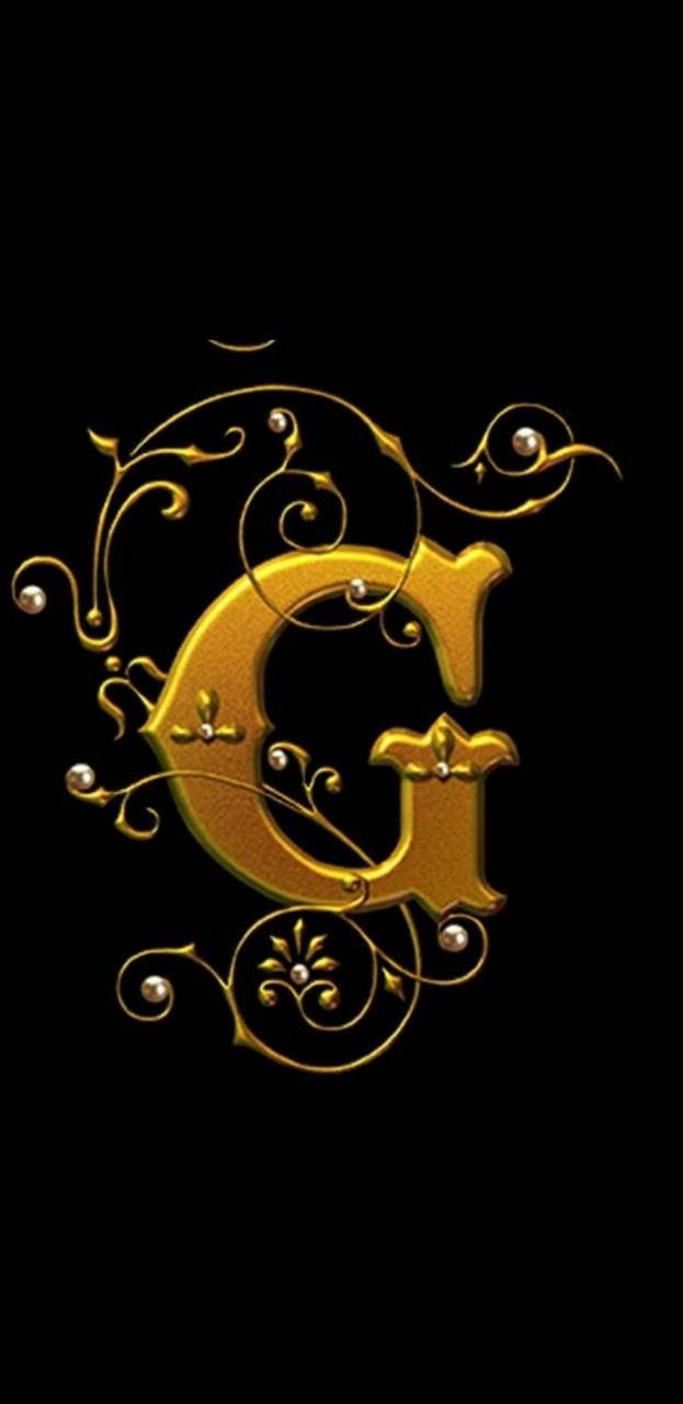 Golden Letter G With Gold Designs Wallpaper