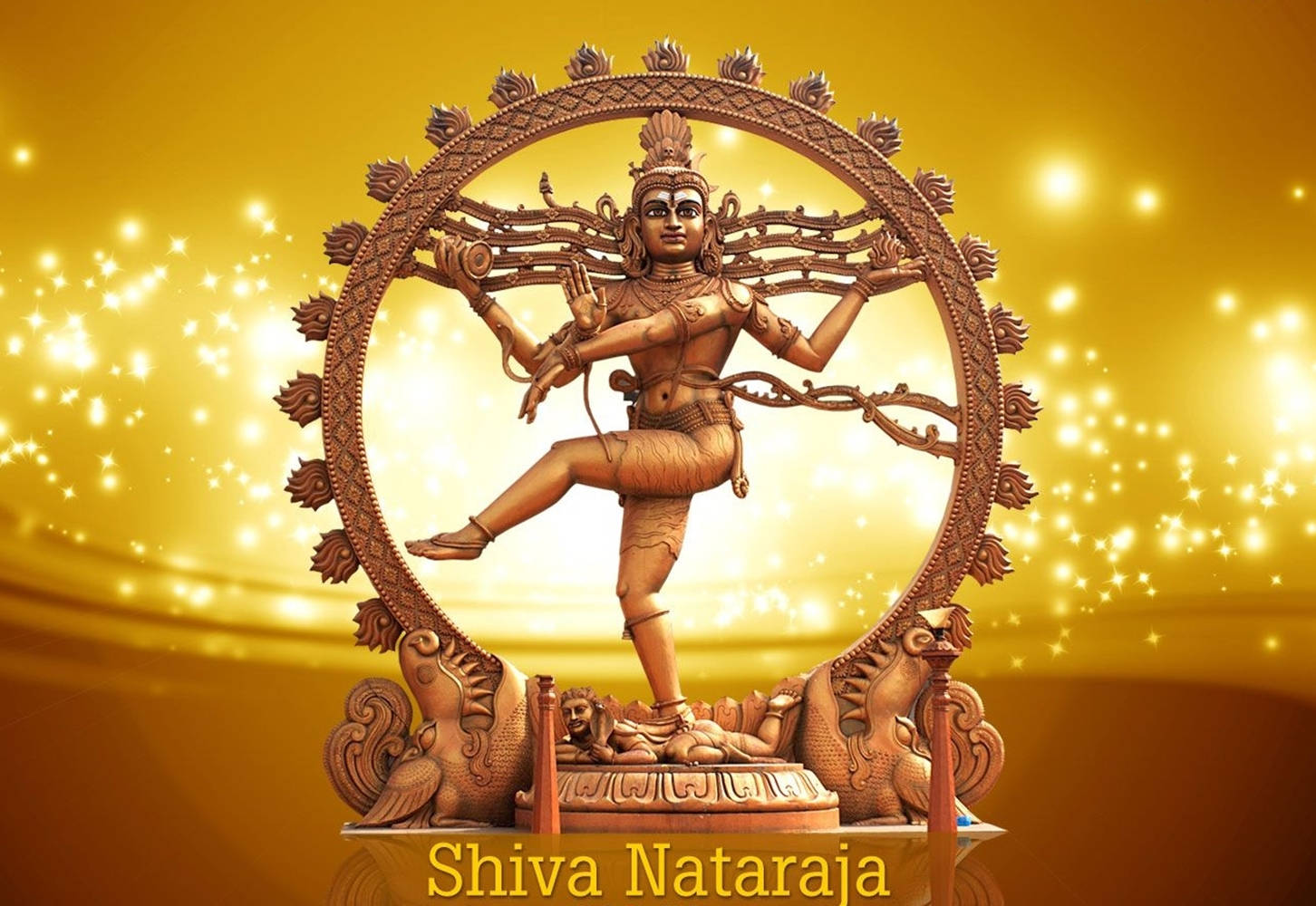 Golden Nataraja Figurine Wallpaper