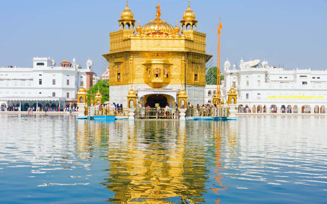 Golden Temple Entrance Facade Wallpaper