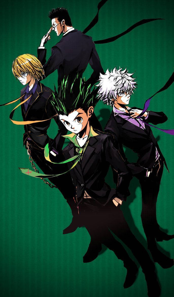 Gon, Killua, Kurapika, And Leorio Join Forces In Hunter X Hunter. Wallpaper