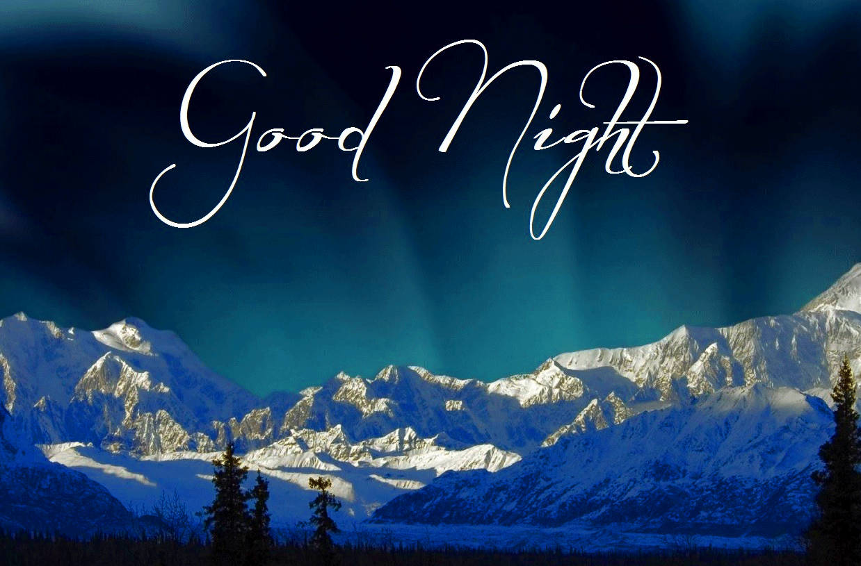 Good Night Mountain Scenery Wallpaper