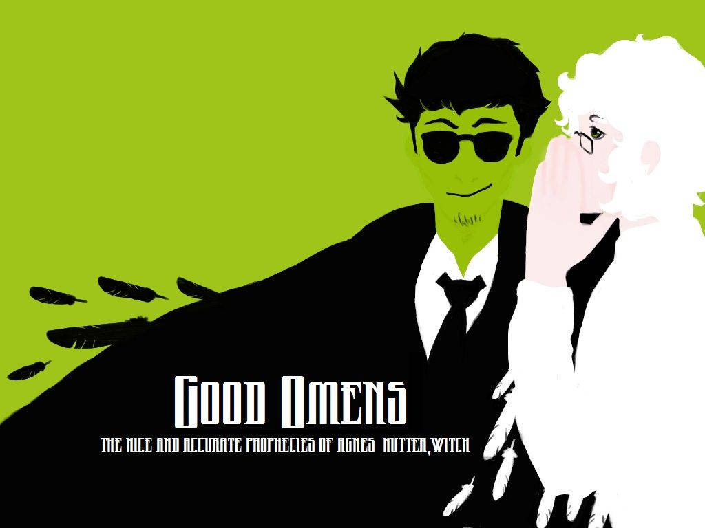 Good Omens Apple Green Poster Wallpaper