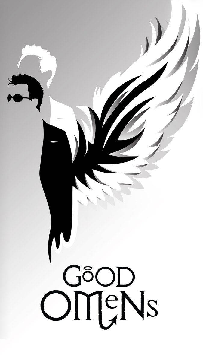 Good Omens Minimalist Graphic Poster Wallpaper