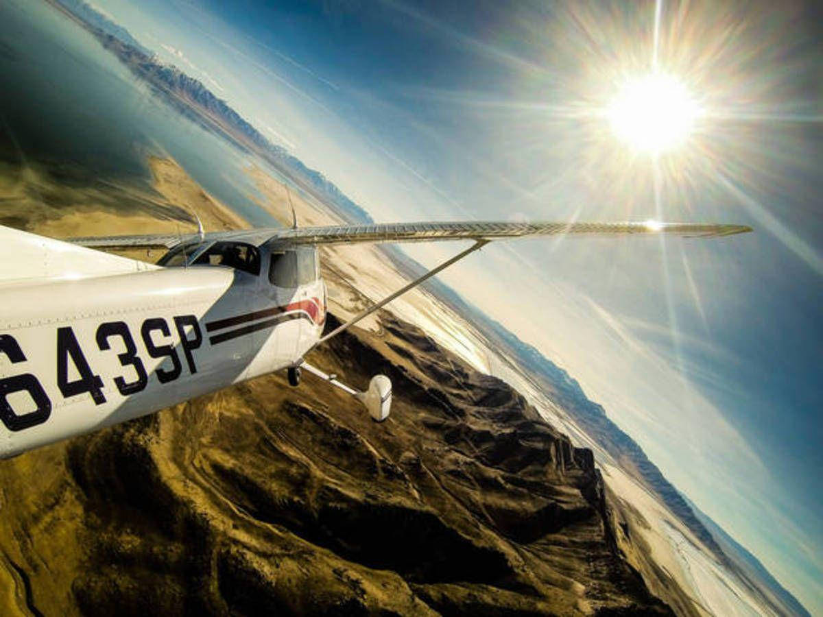 Gopro Tail End Of An Airplane Wallpaper