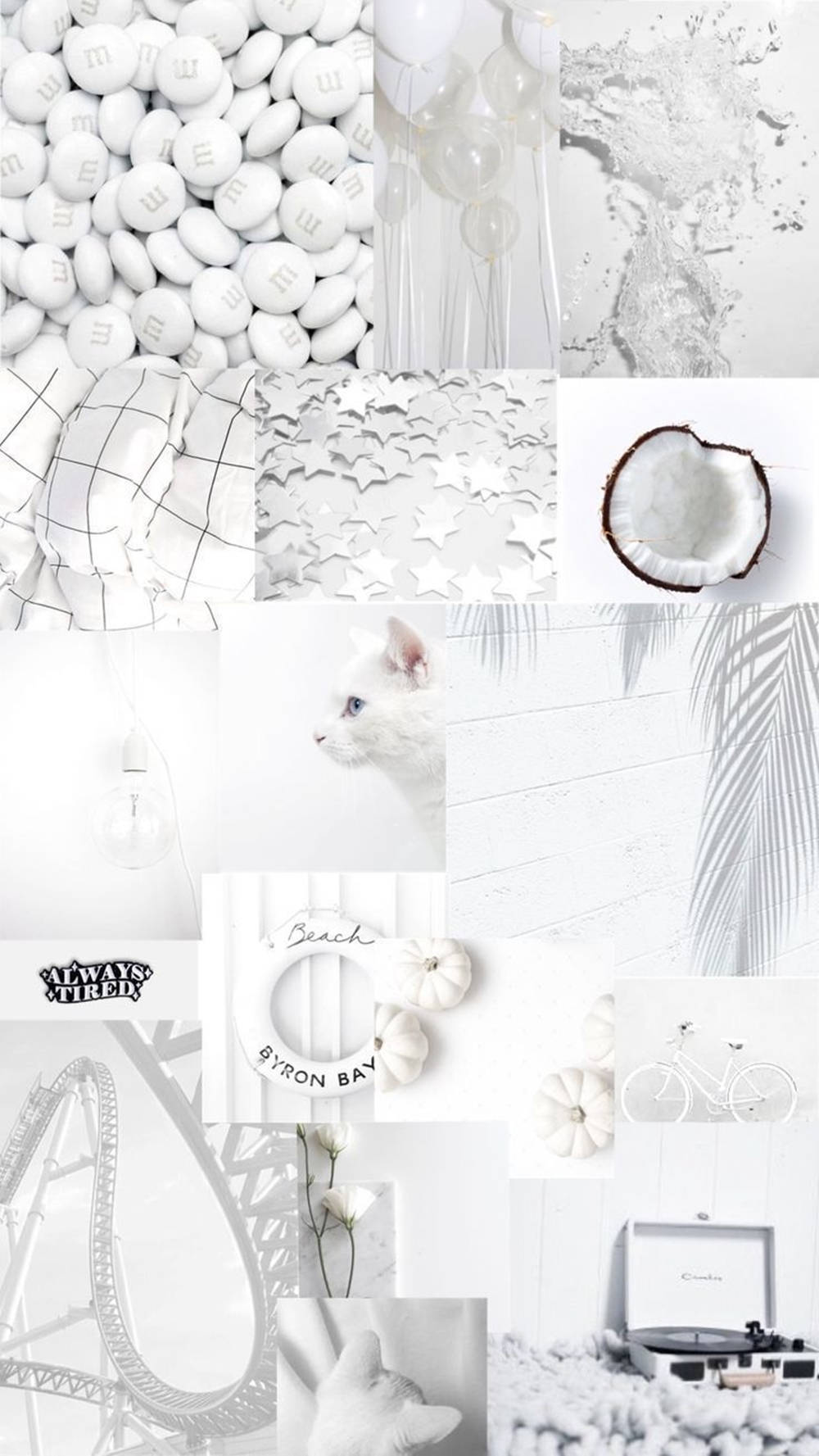 Gorgeous Photo Montage White Aesthetic Iphone Wallpaper