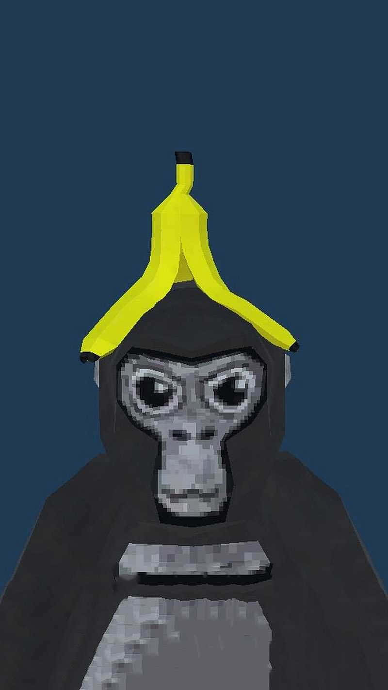 Gorilla Tag With Banana Peel Portrait Wallpaper