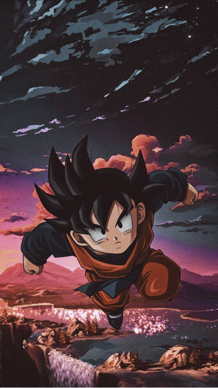 Goten Cool Flying Wallpaper