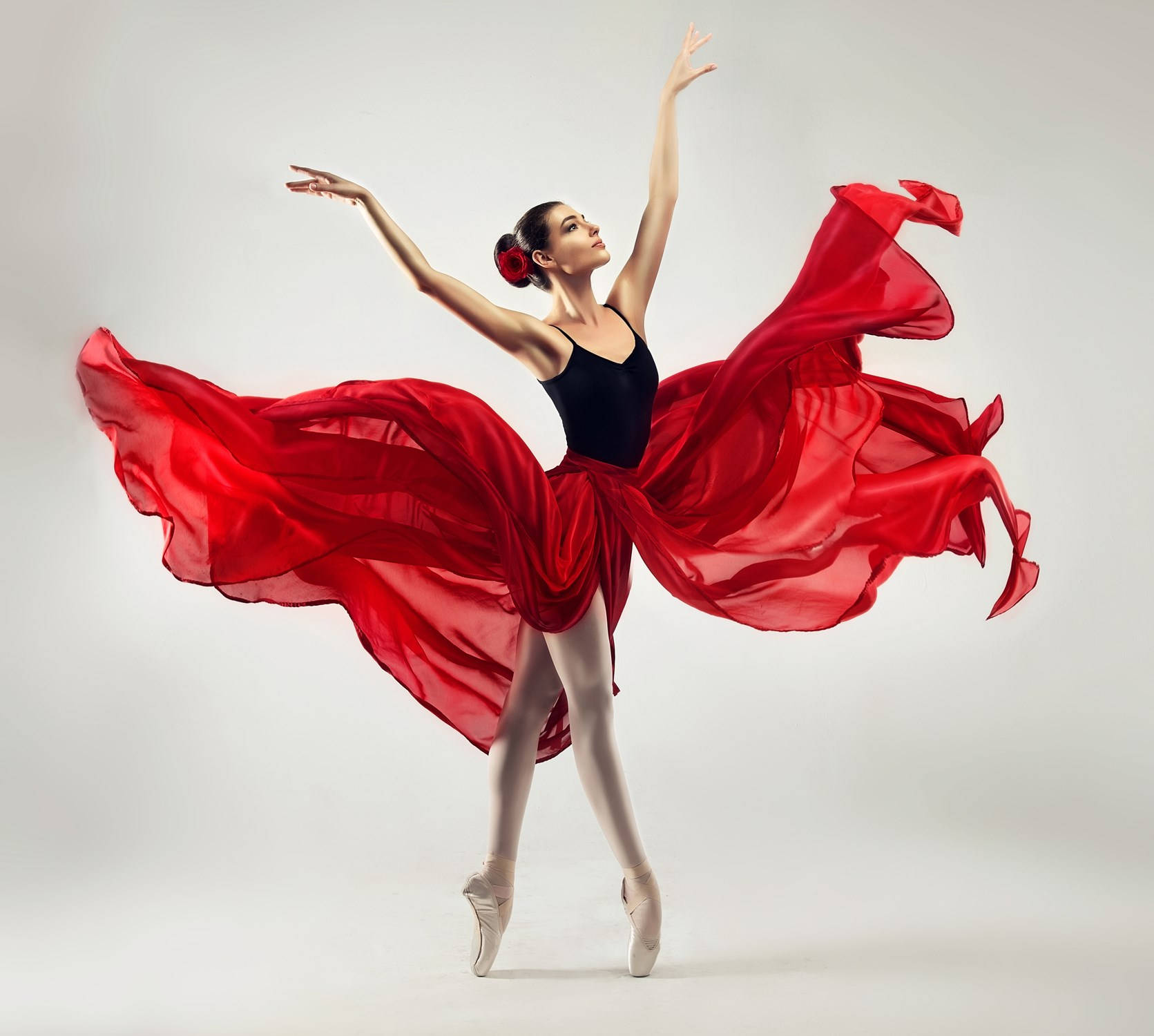 Graceful Ballet Dancer In Action Wallpaper