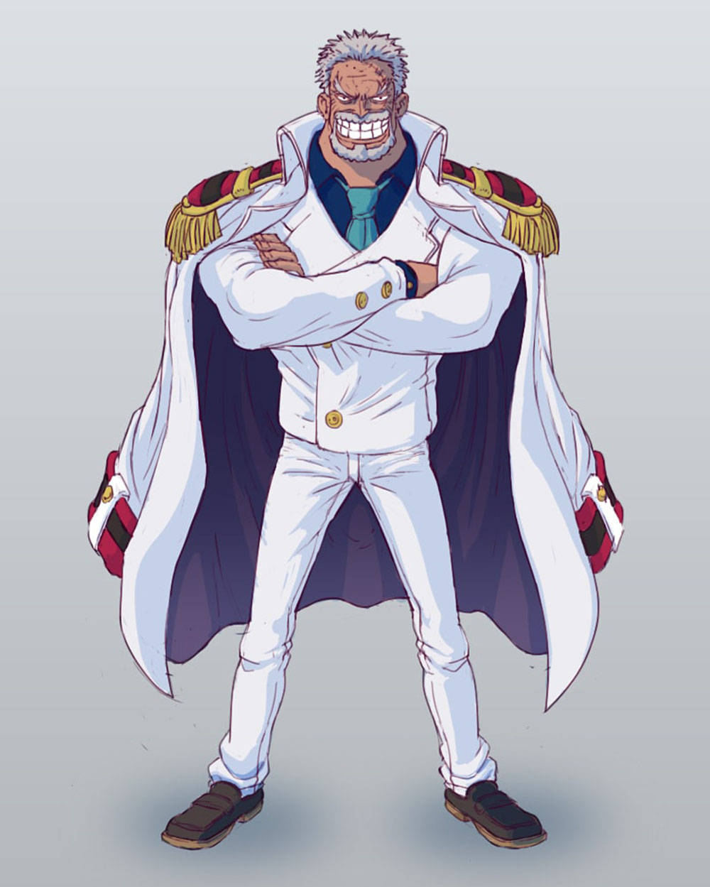 Grand Hero Of Navy, Monkey D Garp In Action Wallpaper