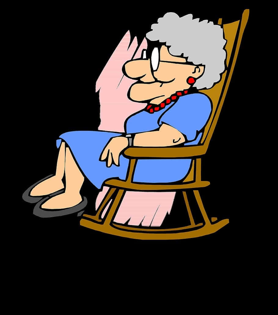 Grandmain Rocking Chair Cartoon Wallpaper