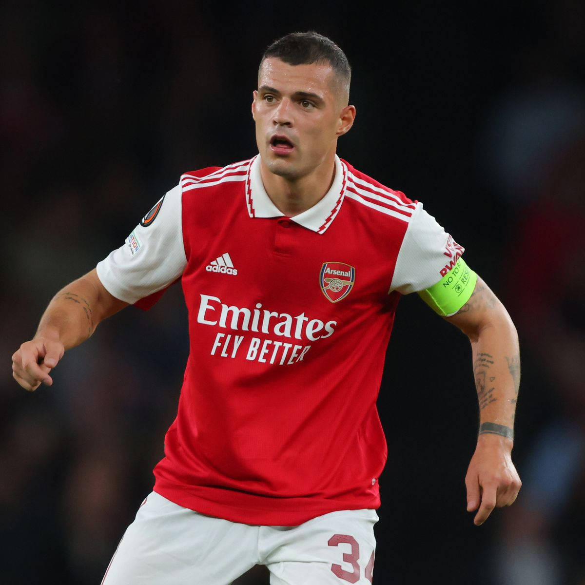 Granit Xhaka Red Shirt Wallpaper