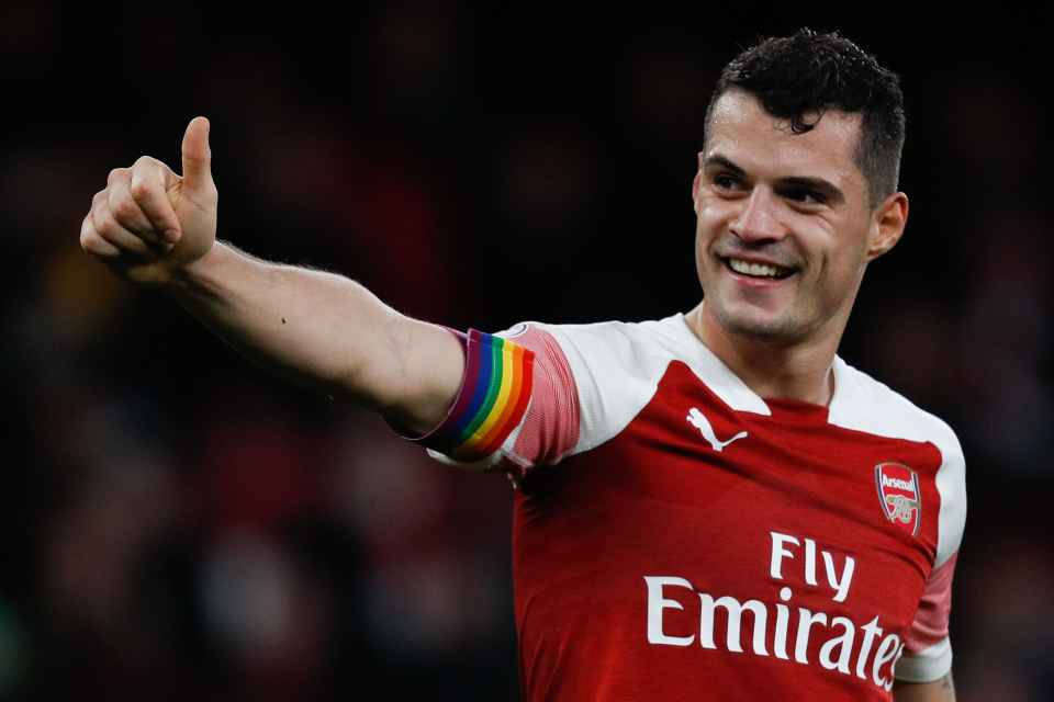 Granit Xhaka Thumbs Up Wallpaper