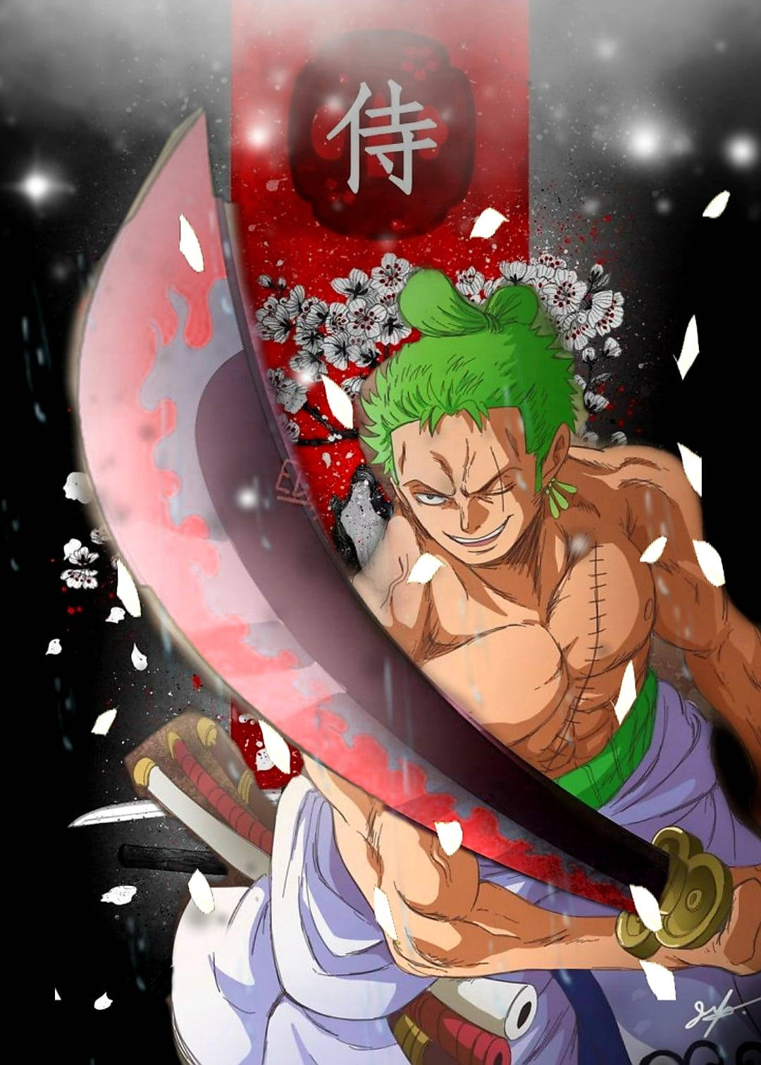 Graphic Art Anime Roronoa Zoro Pfp Wallpaper