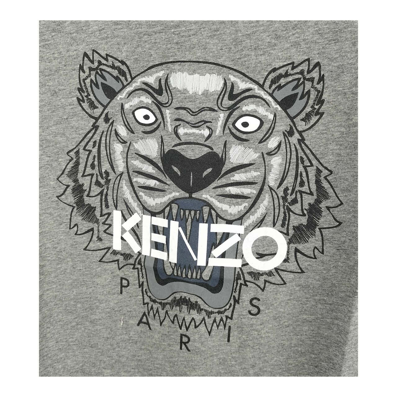 Gray Kenzo Tiger Print Wallpaper