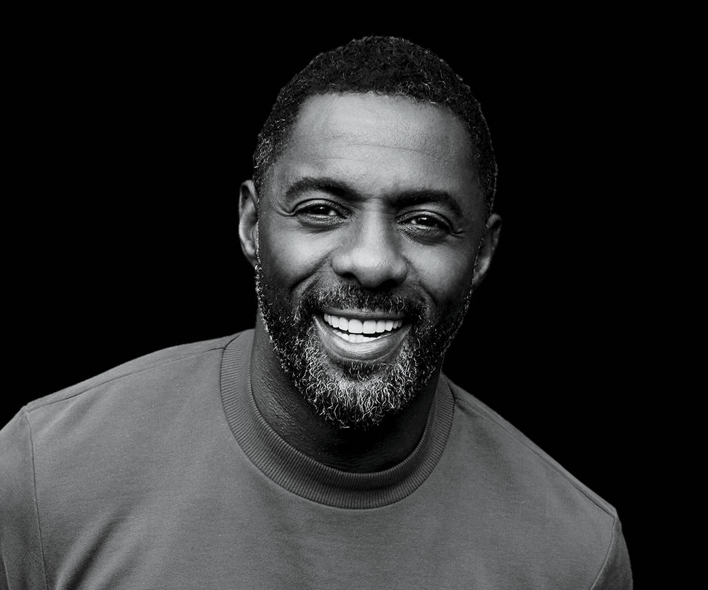 Grayscale Photo Of Idris Elba Wallpaper