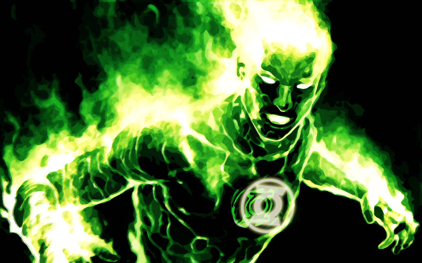 Green Fire Human Torch Wallpaper