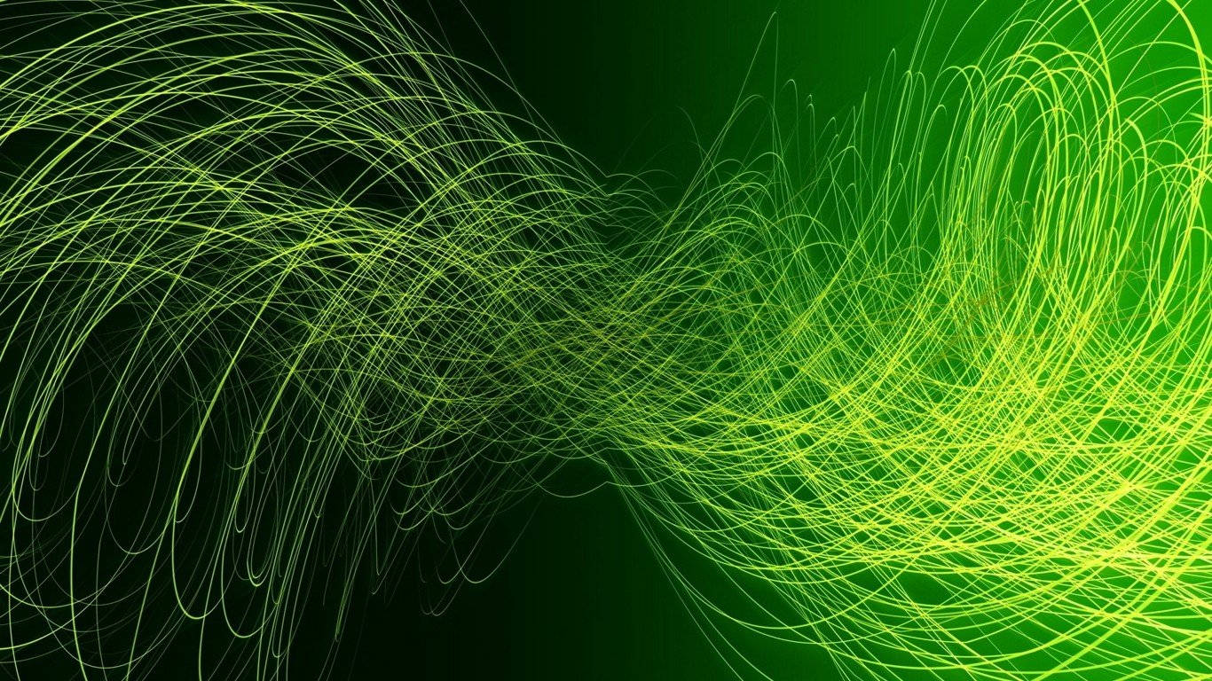 Green Radio Waves Abstract Wallpaper