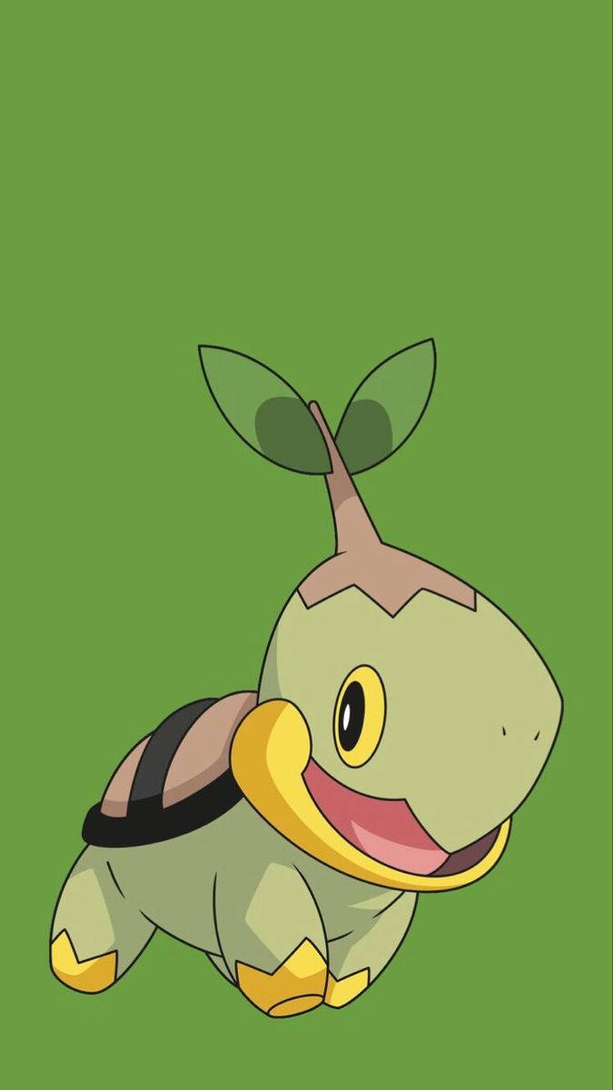 Green Turtwig Iphone Wallpaper