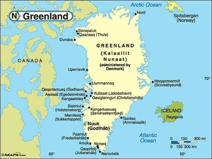 Greenland Geographical Map Wallpaper