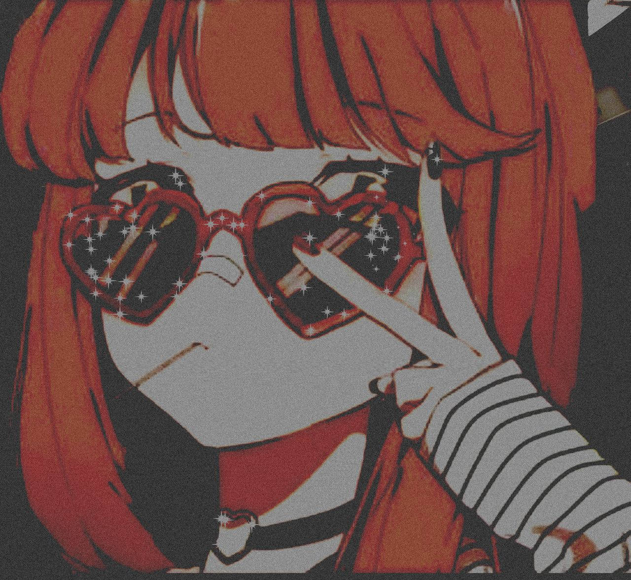 Grunge Emo Aesthetic Red Head Wallpaper