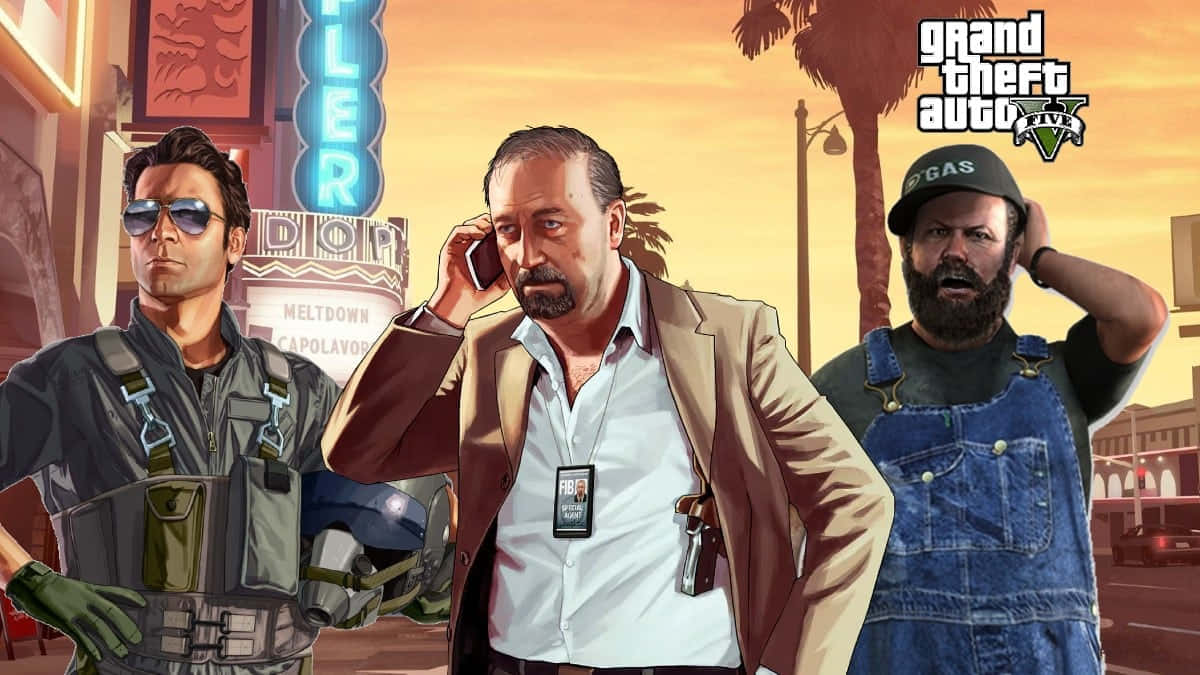 Gta Onlinewith Dave Norton Wallpaper