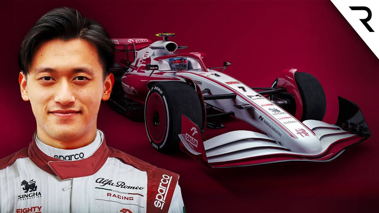 Guanyu Zhou Racer Profile Shot Wallpaper