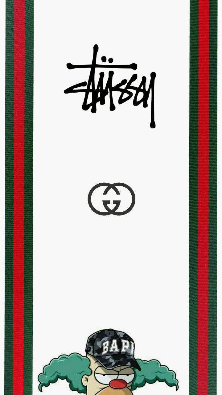 Gucci, Bape, And Stussy Unite For A Clown Inspired Look Wallpaper