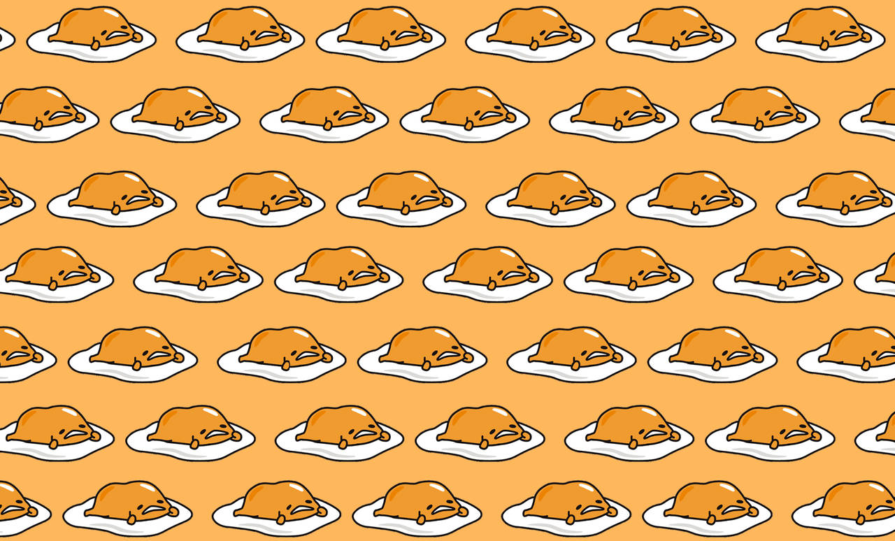 Gudetama Egg Pattern Wallpaper