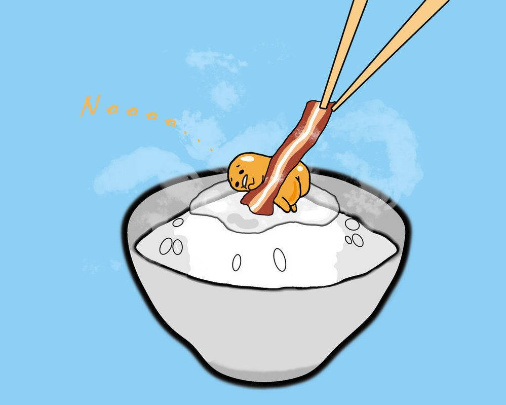 Gudetama Rice Bowl Wallpaper