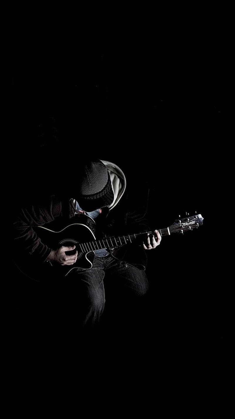 Guitarist Playing Music Phone Wallpaper