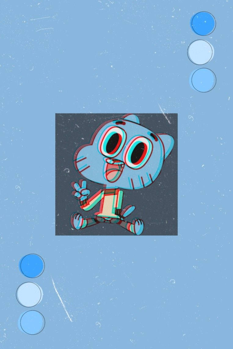 Gumball Minimalist Blue Aesthetic Wallpaper