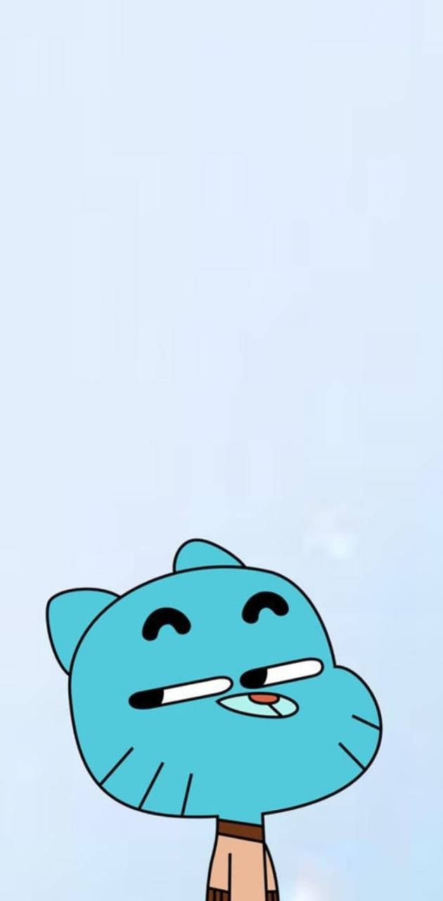 Gumball Minimalist Smirking Aesthetic Wallpaper