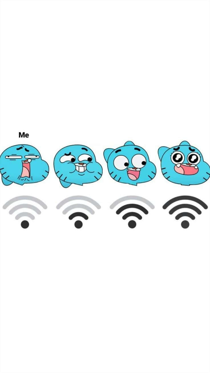 Gumball Wifi Signal Strength Progression Wallpaper