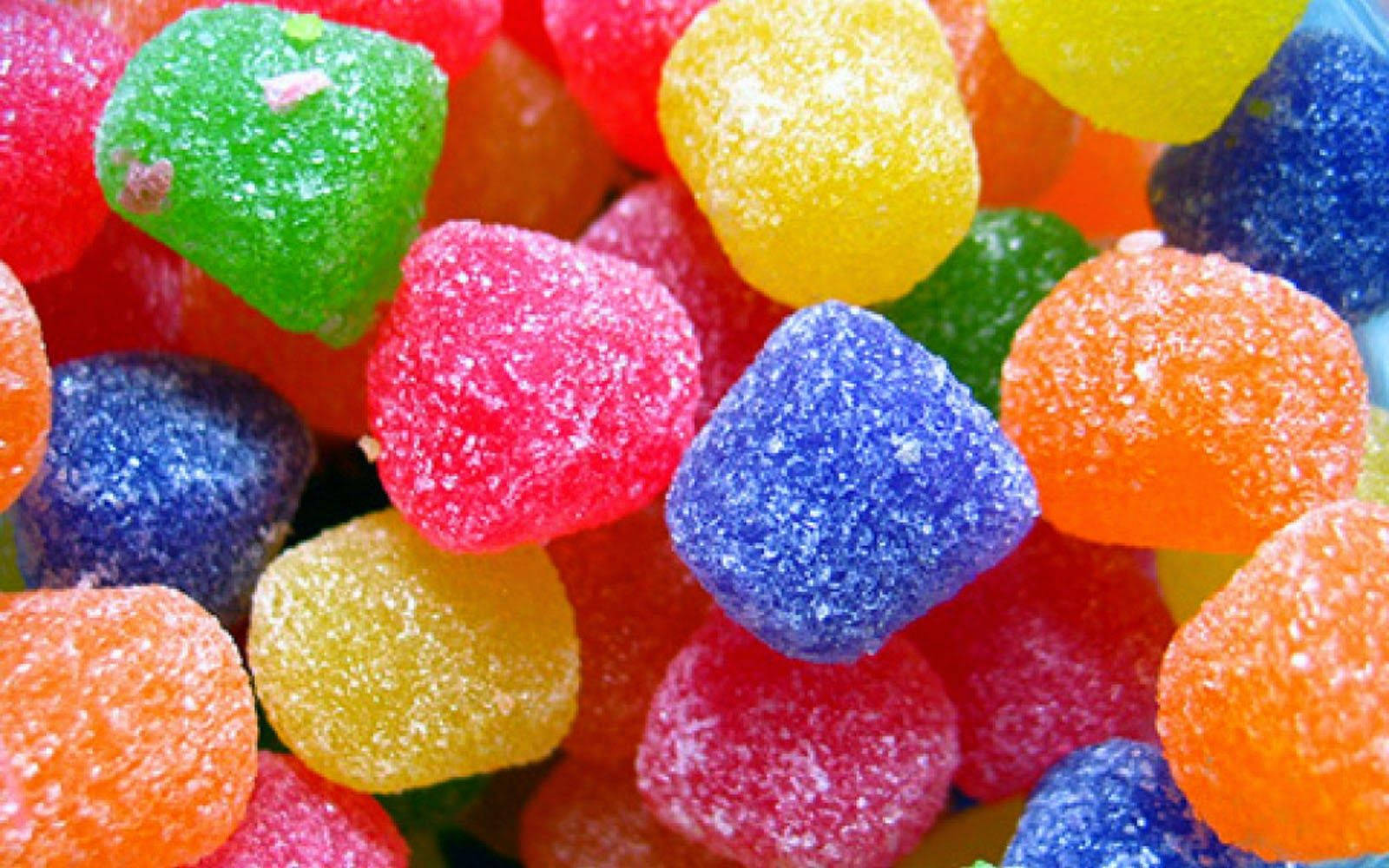 Gumdrop Rainbow Candies Wallpaper