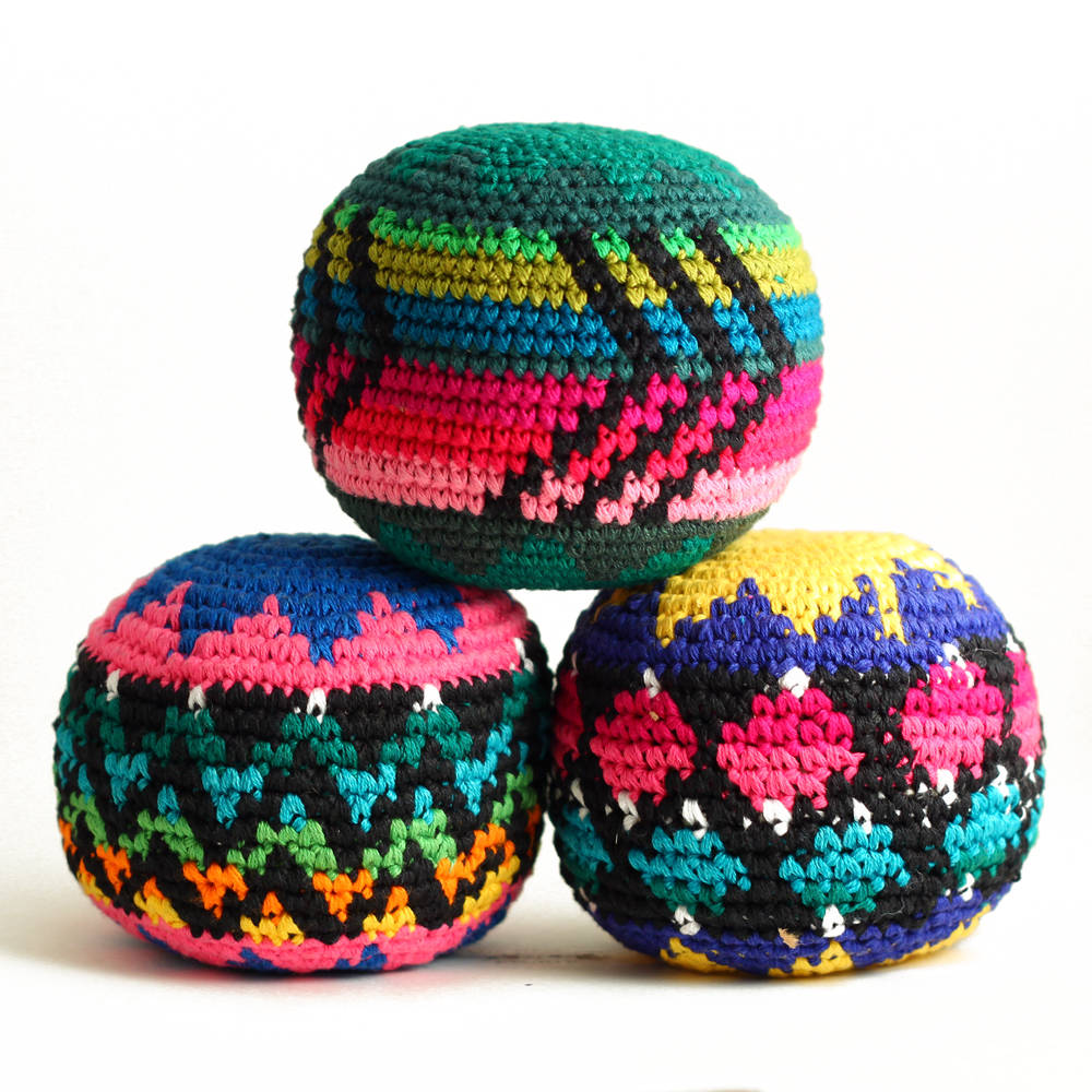 Hacky Sack Crochet Dark Colors Wallpaper