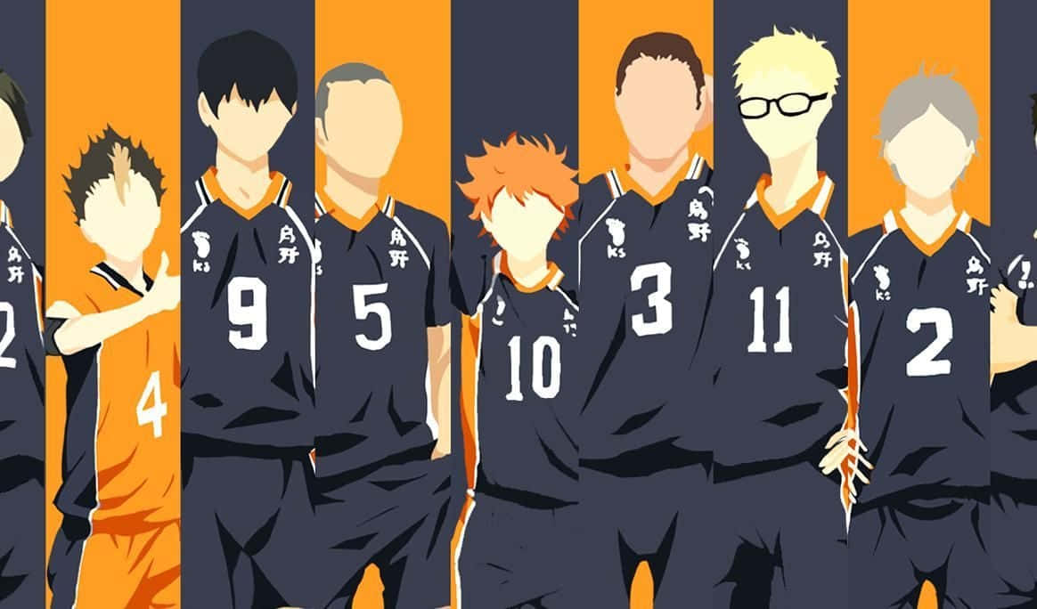 Haikyuu Laptop Characters Vector Art Wallpaper