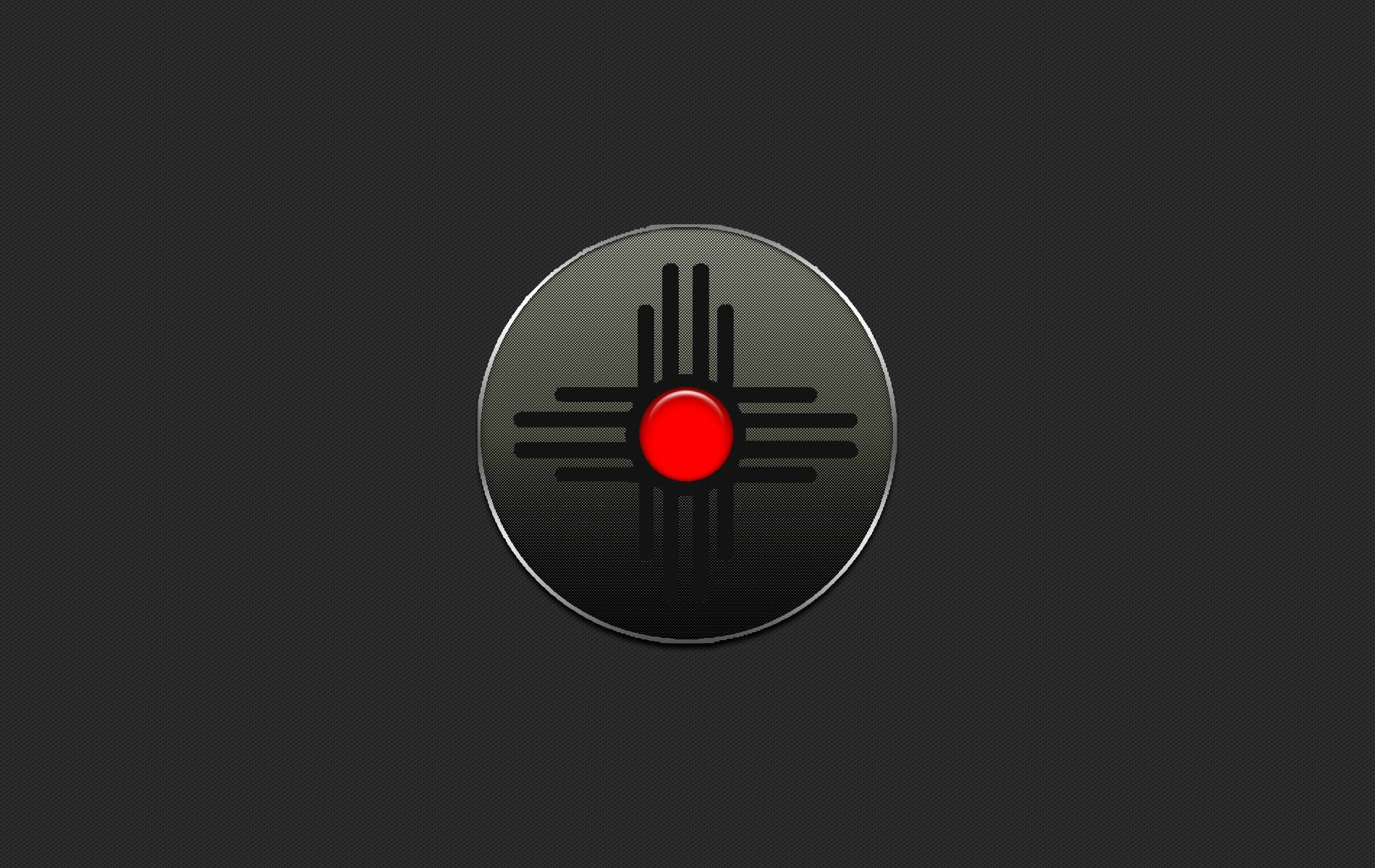 Hal 9000 Close-up Red Robot Eye Gray Wallpaper