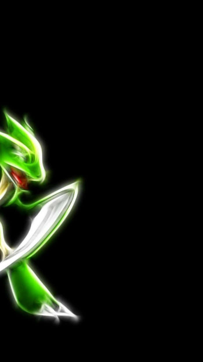 Half Scyther Glowing Phone Wallpaper